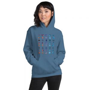 Travel Icons ALL Language (Entrepreneur) Women Hoodie - Image 11