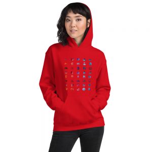 Travel Icons ALL Language (Entrepreneur) Women Hoodie - Image 21