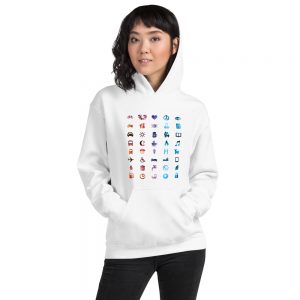 Travel Icons ALL Language (Entrepreneur) Women Hoodie