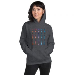 Travel Icons ALL Language (Entrepreneur) Women Hoodie - Image 5